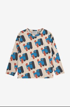 Хлопковый лонгслив для младенцев Bobo Choses Doggy Mate