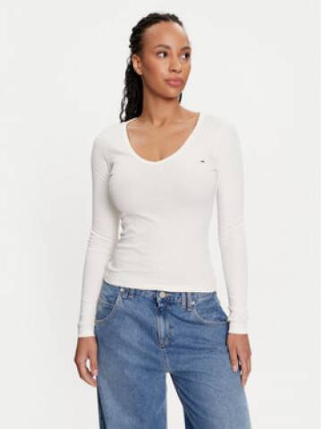 Tommy Jeans Блузка Essential DW0DW17990 Écru Slim Fit Tommy Jeans Блузка Essential DW0DW17990 Écru Slim Fit