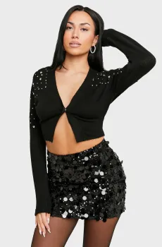 Женская черная юбка Черный S Tally Weijl SSKPEPACO