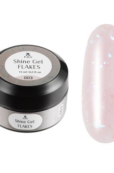 Гель для укрепления натуральных ногтей F.O.X Shine Gel Flakes 003, 15 мл