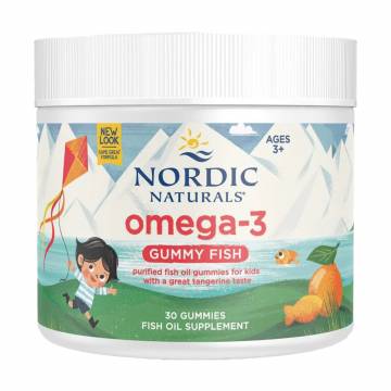Рыбий жир для детей Nordic Naturals Omega-3 Gummy Fish со вкусом мандарина, 30 жевательных таблеток Рыбий жир для детей Nordic Naturals Omega-3 Gummy Fish со вкусом мандарина, 30 жевательных таблеток