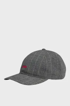 Мужская серая кепка в клетку Серый ONESIZE HUGO 50544430;030