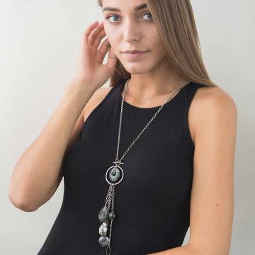 Колье с агатом 547кл15 Колье с агатом 547кл15