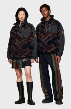 Темно-синий анорак с узором Tommy x Pendleton (унисекс) Синий M Tommy Hilfiger MW0MW34030