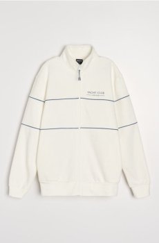 Кофта-бомбер з написом - білий