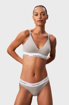 Женский серый бюстгальтер LIGHTLY Серый M Calvin Klein LV00QF8506