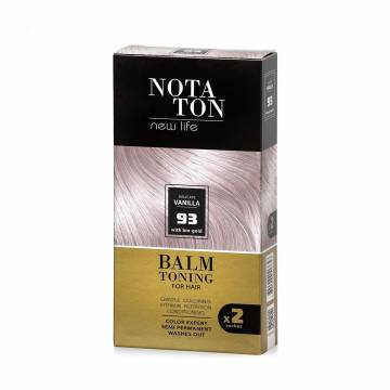 Тонирующий бальзам для волос Notaton New Life Balm Toning с био-золотом, 93 Нежная ваниль, 2*30 мл Тонирующий бальзам для волос Notaton New Life Balm Toning с био-золотом, 93 Нежная ваниль, 2*30 мл