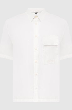 Белая рубашка с короткими рукавами