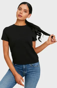 Женская черная футболка Черный XS Tally Weijl STSCOPERLA