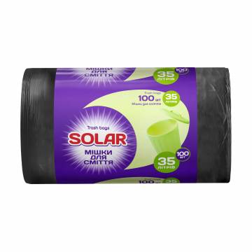 Мешки для мусора Solar 35 л, 100 шт Мешки для мусора Solar 35 л, 100 шт