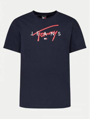 Tommy Jeans Футболка Signature Twist DM0DM19683 Cиній Regular Fit Tommy Jeans Футболка Signature Twist DM0DM19683 Cиній Regular Fit