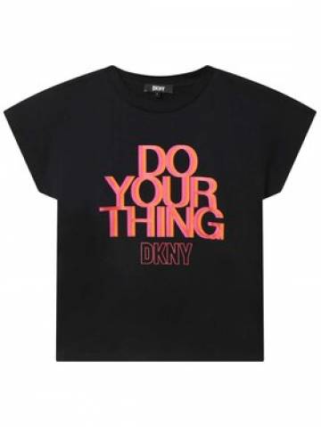 DKNY Футболка D35S88 D Чорний Regular Fit DKNY Футболка D35S88 D Чорний Regular Fit