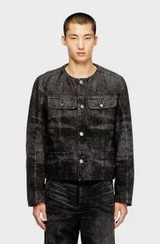 Мужская черная джинсовая куртка D-ABERDEEN Черный XL Diesel A21614 007DB