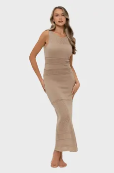 Женское бежевое платье Бежевый 42 MARC&ANDRE S25-00LS0403