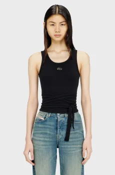 Женская черная майка T-ANKY-TAIL-S1 Черный XS Diesel A21019 0EJAI