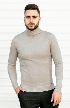 Мужской бежевый гольф-водолазка RG-40-golf-bezhevij