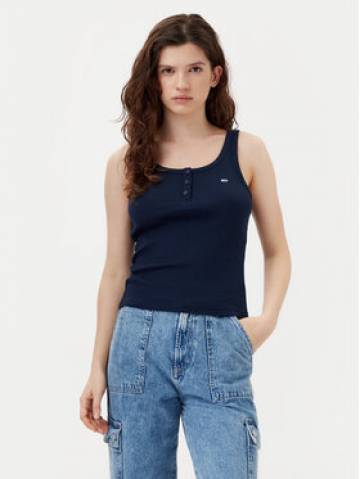 Tommy Jeans Топ DW0DW19492 Cиній Slim Fit Tommy Jeans Топ DW0DW19492 Cиній Slim Fit