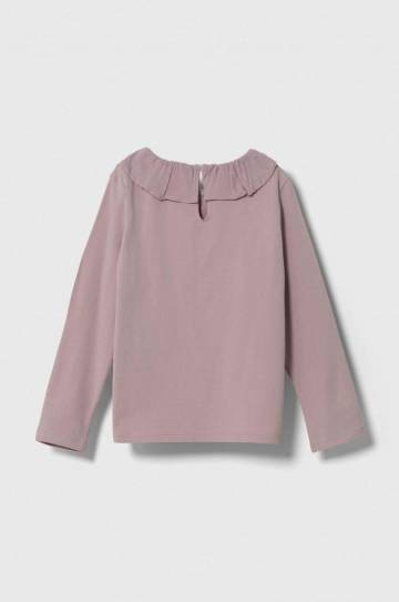 Детский лонгслив United Colors of Benetton цвет фиолетовый