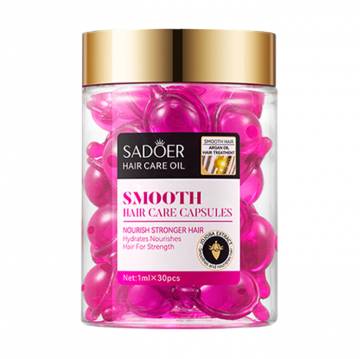 Капсулы для разглаживания волос Sadoer Argan Oil Jojoba Smooth Hair Care Capsules с аргановым маслом и жожоба, 30*1 мл Капсулы для разглаживания волос Sadoer Argan Oil Jojoba Smooth Hair Care Capsules с аргановым маслом и жожоба, 30*1 мл