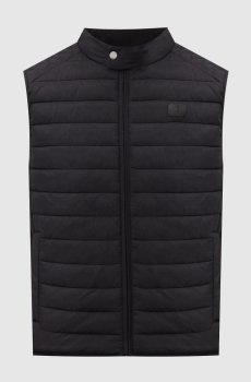 Черный стеганый жилет