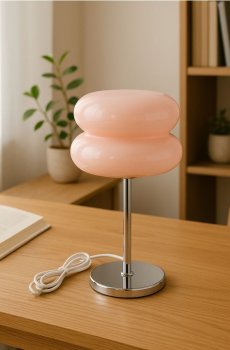 Настільна лампа - пастельний рожевий