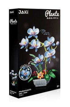 Детский конструктор JAKI Голубой цвет орхидеи, 581 деталь, от 8 лет (JK29011)