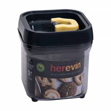 Контейнер Herevin Black And Yelow с крышкой, 700 мл (161201-582) Контейнер Herevin Black And Yelow с крышкой, 700 мл (161201-582)