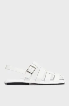 Женские белые кожаные сандалии Winter Белый 38 PRPY PRSLT5021W