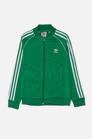 Детская кофта adidas Originals SST TRACK TOP цвет зелёный с аппликацией IY7458 Детская кофта adidas Originals SST TRACK TOP цвет зелёный с аппликацией IY7458