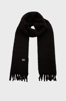 Женский черный шерстяной шарф HERITAGE Черный ONESIZE Tommy Jeans AW0AW17903