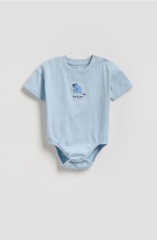 Reserved - Бавовняне боді Winnie the Pooh - блідо-блакитний - 281HV-05X