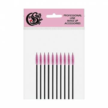 Набор щеточек для бровей и ресниц Cosmo Shop черная ручка, малиновый, 10 шт (CS25P) Набор щеточек для бровей и ресниц Cosmo Shop черная ручка, малиновый, 10 шт (CS25P)