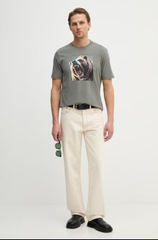 Хлопковая футболка BOSS Orange Te_Dobermann