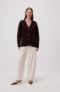 Reserved - Кардиган на ґудзиках - коричневий - 073GH-88X