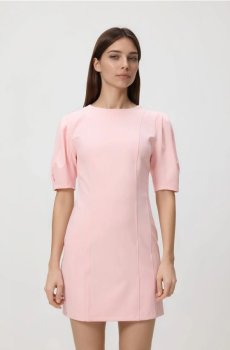 Reserved - Сукня з об’ємними рукавами - персиковий - 440KH-24X