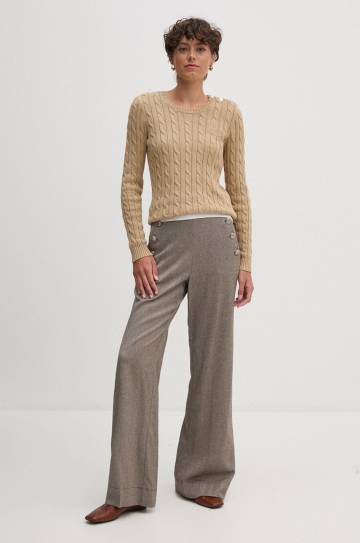 Хлопковый свитер Lauren Ralph Lauren цвет бежевый 200932223 Хлопковый свитер Lauren Ralph Lauren цвет бежевый 200932223