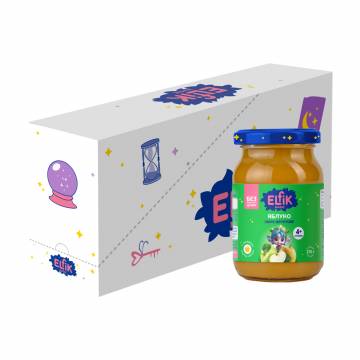 Детское фруктовое пюре Elfik Magic Яблоко, без добавленного сахара, от 4 месяцев, 12*170 г Детское фруктовое пюре Elfik Magic Яблоко, без добавленного сахара, от 4 месяцев, 12*170 г