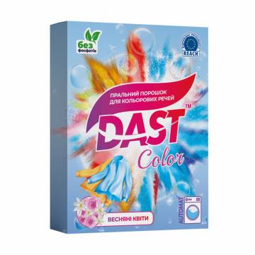 Бесфосфатный стиральный порошок DAST Color Весенние цветы, автомат, 300 г Бесфосфатный стиральный порошок DAST Color Весенние цветы, автомат, 300 г