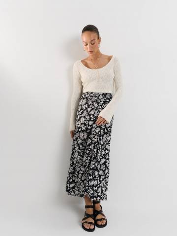 Mohito - Мідіспідниця з віскози - чорний - 38