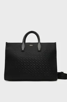 Женская черная сумка с узором Черный ONESIZE BOSS 50552463;001
