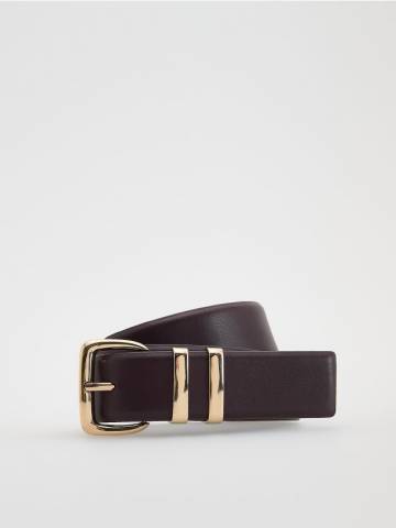 Reserved - Пояс з декоративною пряжкою - червоне дерево - 045FD-93X