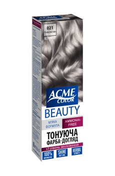 Безаммиачная тонирующая краска для волос Beauty 021 Пепельный, 50 мл