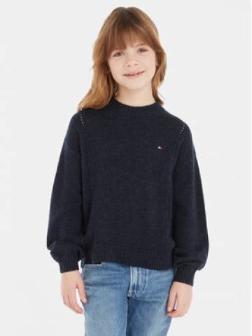 Tommy Hilfiger Светр Essential KG0KG07801 Cиній Regular Fit Tommy Hilfiger Светр Essential KG0KG07801 Cиній Regular Fit