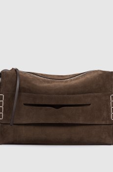 Коричневая замшевая сумка Loafer