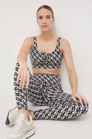 Спортивный бюстгальтер Guess цвет чёрный узорный Спортивный бюстгальтер Guess цвет чёрный узорный