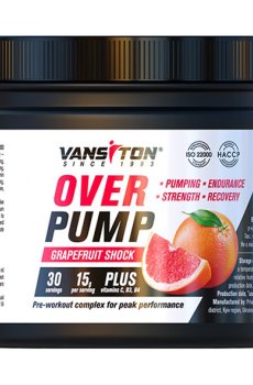 Предтренировочный комплекс Vansiton Over Pump Грейпфрутовый шок, 450 г