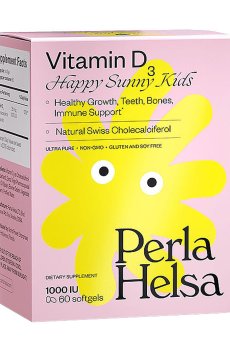 Детский Витамин Д3 Perla Helsa Vitamin D3 Happy Sunny Kids 1000 МЕ, 60 капсул