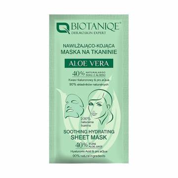 Увлажняющая и успокаивающая тканевая маска для лица Biotaniqe Aloe Vera Soothing Hydrating Sheet Mask, 15 мл Увлажняющая и успокаивающая тканевая маска для лица Biotaniqe Aloe Vera Soothing Hydrating Sheet Mask, 15 мл