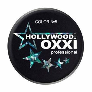 Глитерный гель для маникюра Oxxi Professional Hollywood 5 Серебристый и светло-зеленый голографический микс, 5 г Глитерный гель для маникюра Oxxi Professional Hollywood 5 Серебристый и светло-зеленый голографический микс, 5 г