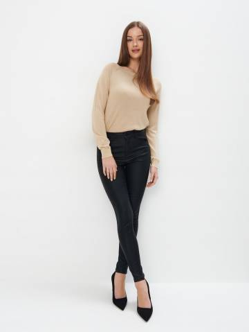 Mohito - Штани skinny з восковим блиском - чорний - 32 Mohito - Штани skinny з восковим блиском - чорний - 32